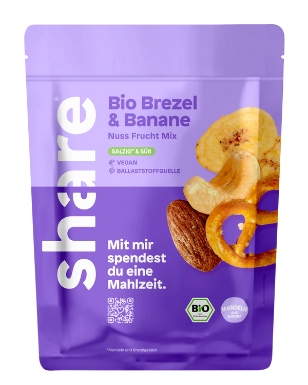 Bio Nuss-Frucht-Mischung Brezel & Banane